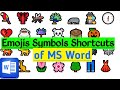 Emoji Symbol Shortcuts of MS Word.| Ms word symbol code list.| Symbol Shortcuts in MS Word.