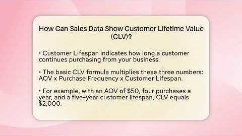 How Can Sales Data Show Customer Lifetime Value (CLV)? - Ecom SaaS Stack