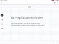 Solving Equations Review (Algebra 1)