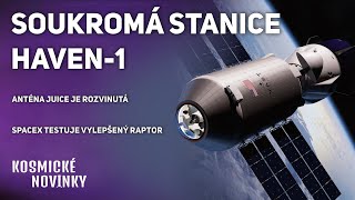 Kosmické novinky - SpaceX vynese soukromou stanici, Anténa JUICE je vysunutá