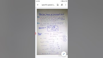 Specific speed of centrifugal pump