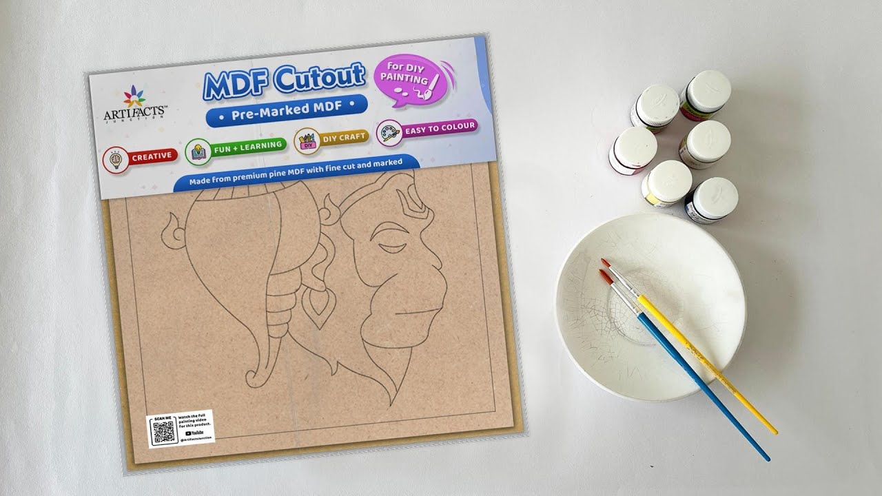 Hanuman Ji | Pre-Marked MDF Base DIY Painting | Full Video 🎨