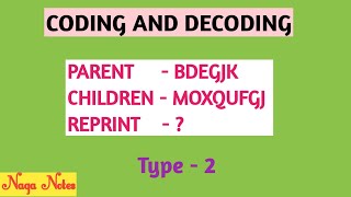 CODING AND DECODING |TYPE 2|TAMIL|APTITUTE AND REASONING|POLICE(SI/CONSTABLE),TNPSC,RRB