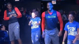 Kawhi Leonard showing us his dance and a smile | 2020 NBA All-Star Practice