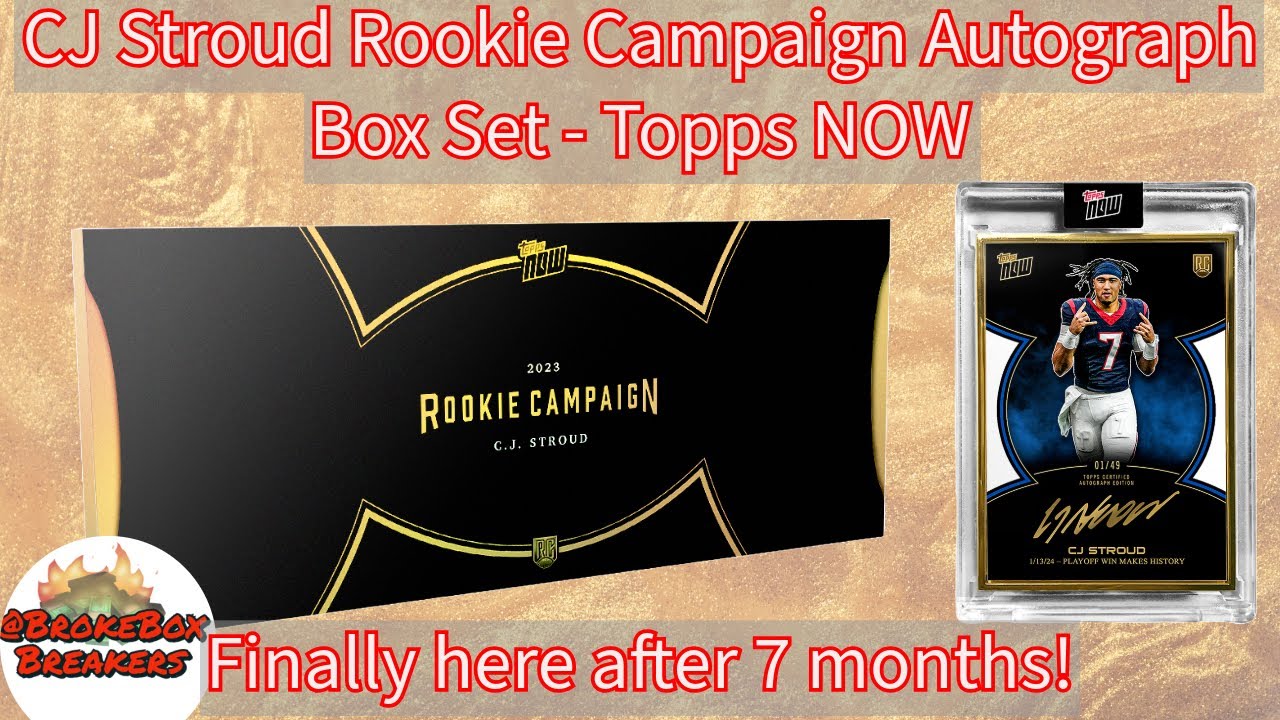 Stroud Auto & Parallel!! 😱🔥 CJ Stroud Rookie Campaign Autograph Box Set 🏈 - Topps Now - review