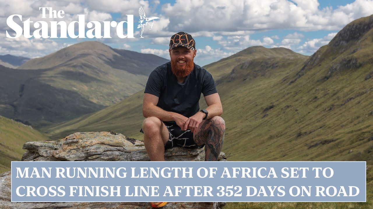 Man running length of Africa set to cross finish line after 352 days on road