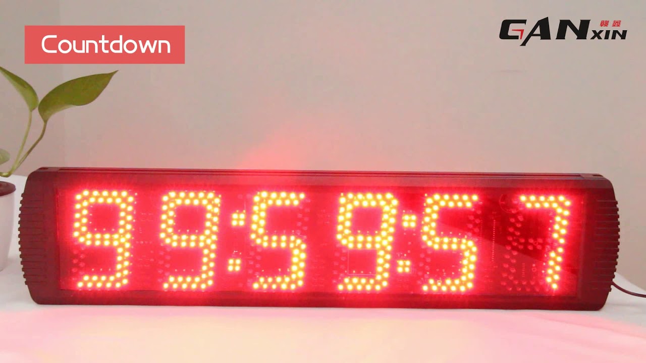 【Ganxin】5 inch 6 digits timer with countdown function - YouTube