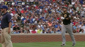 PIT@CHC: Alvarez crushes a solo shot to left-center