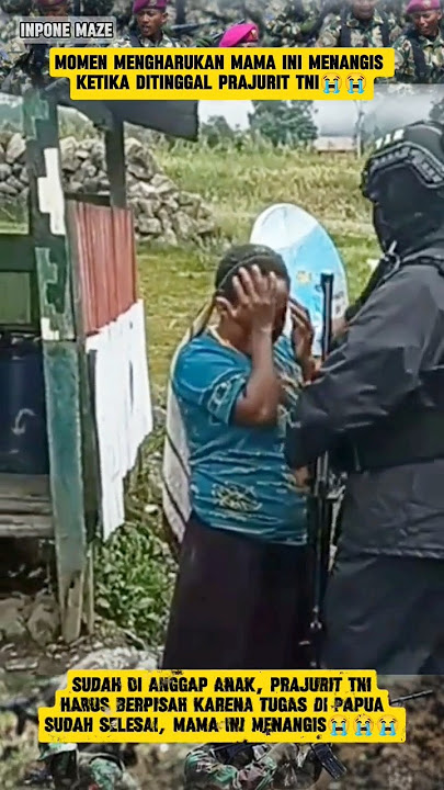 Perpisahan Prajurit TNI dengan Warga Papua‼️😭#tniad #komando #kopassus #kkb #papua