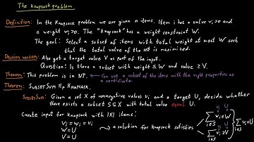 The Knapsack Problem