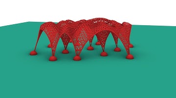 parametric shell structure - grasshopper kangaroo