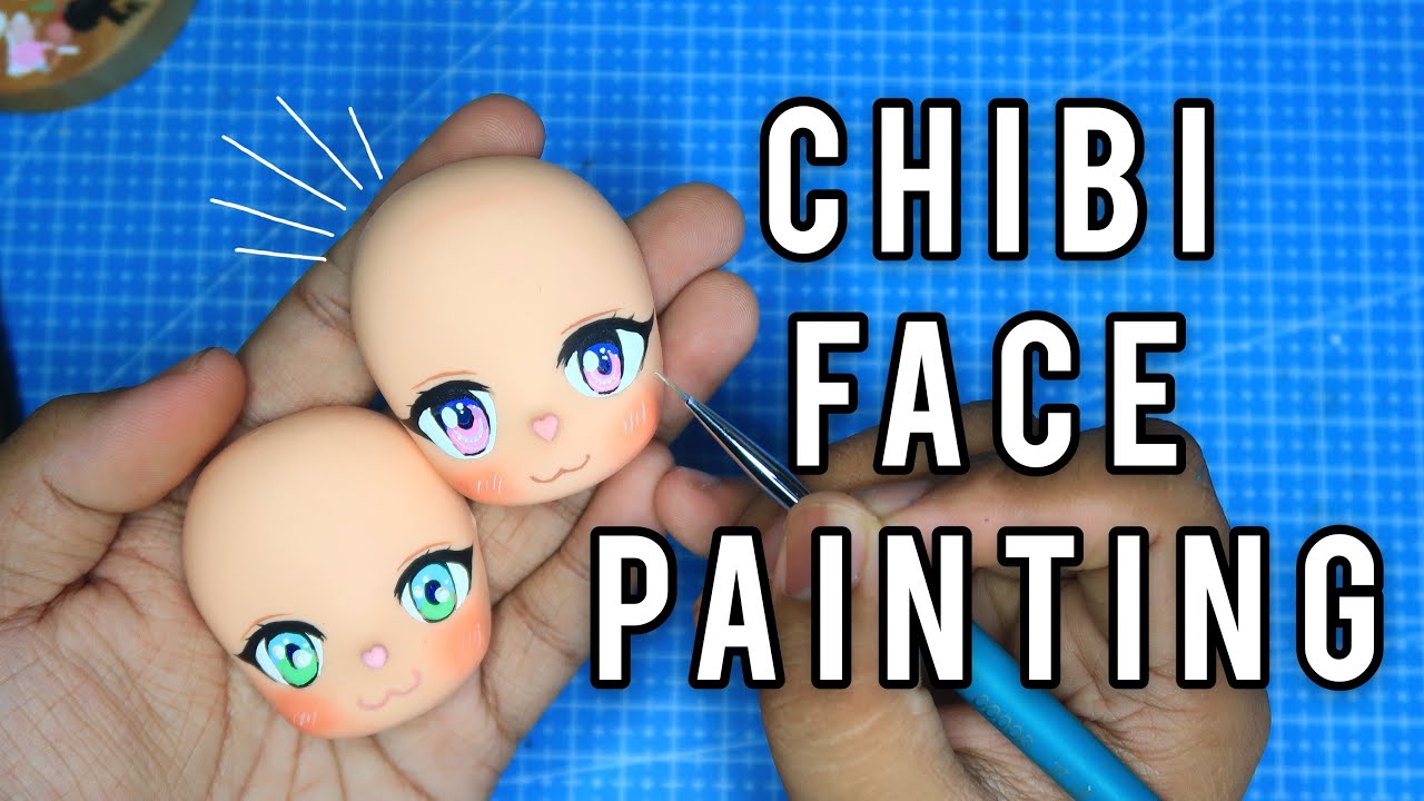 Face Painting Tutorial for Chibi Clay Figures [ Air dry clay] - YouTube