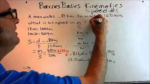 BarnesBasics: kinematics problem-speed #1, Mark 1
