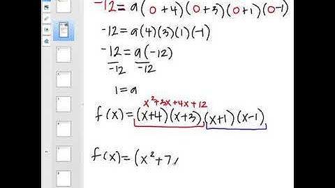 2.2 - Video #1 - Writing Polynomial Functions from Given Zeros (Pre Calc)