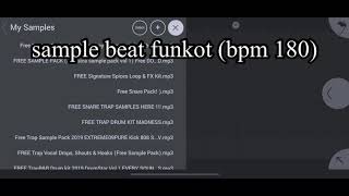 Sample Beat Funkot bpm 180 ( fl studio mobile )