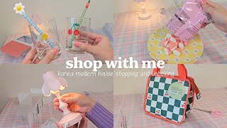 shopping in korea💖modern house shop with me🎁aesthetic unboxing and haul💐korea vlog🎀