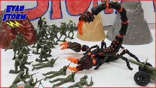 Plastic Army Men VS Lava Creatures Epic Battle