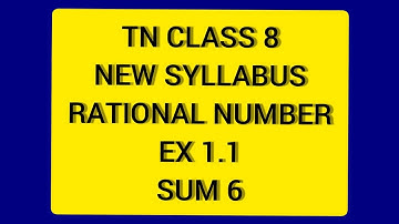 TN Samacheer 8 Maths New Syllabus  Rational Numbers Ex 1.1 Sum6.