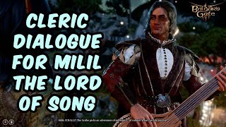 Baldur's Gate 3: Cleric Recognizes Milil, Lord of Song 🎵