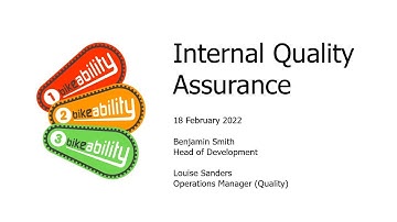 Internal Quality Assurance