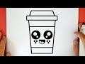 HOW TO DRAW A CUTE COFFEE DRINK