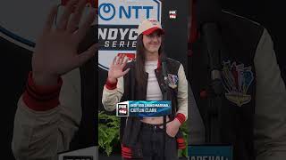 Grand Marshal Caitlin Clark gives the "drivers, to your cars" command!