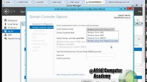 Active Directory Domain Promotion Installation Configuration in Pashto