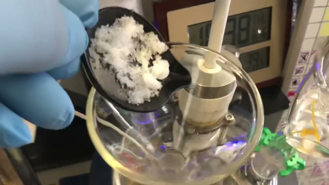 CBD isolate conversion to delta 8 using 5 liter glass jacked reactor