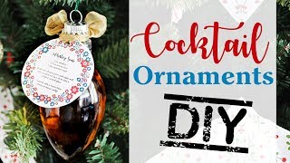 DIY Boozy Cocktail Ornaments!