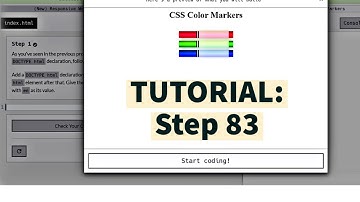 freeCodeCamp | Learn CSS color markers: step 83
