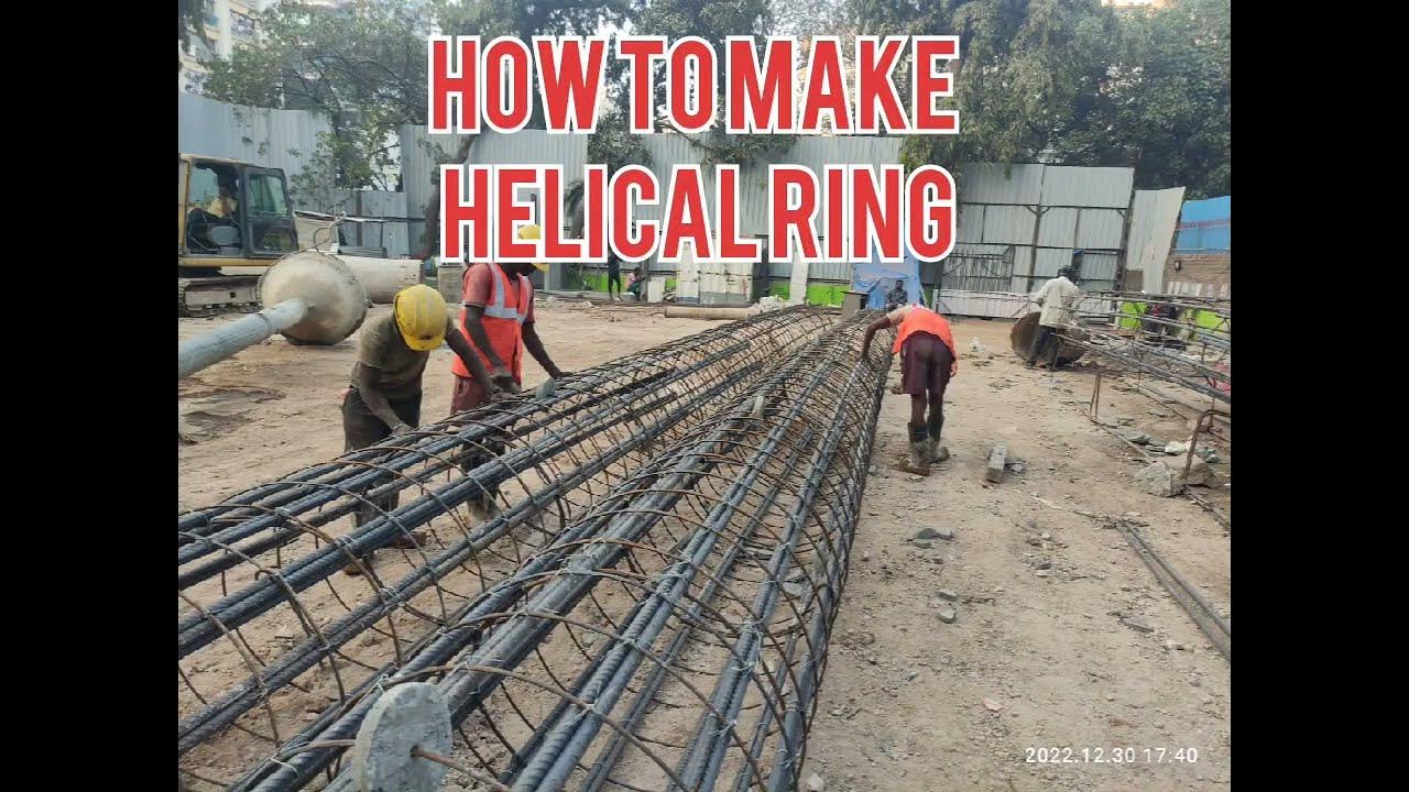 How to make Helical ring for pile reinforcement easy method. YouTube