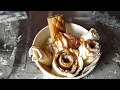 ايس كريم رول ببسكويت اولكر بالتمر Ice cream roll with ulker biscuit with dates