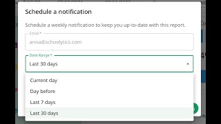 Schoolytics: How to set up notifications for Google Classroom reports in Schoolytics