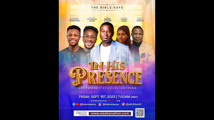 IN HIS PRESENCE SEPTEMBER SPECIAL EDITION