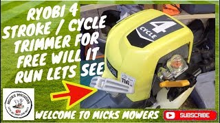 Ryobi 4 Stroke / Cycle Trimmer Weed Eater  Wacker will it run ? #weedeater #strimmer