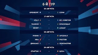 Российская премьер-лига. Обзор 6-го тура Российская премьер-лига. Обзор 6-го тура