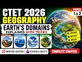 CTET 2026 Geography | Earth’s Domains with Tricks ,Lithos,Hydro ,Atmo,Bio spheres for Paper 1 & 2