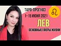 ЛЕВ ТАРО ПРОГНОЗ 1 ~ 15 ИЮНЯ 2021. Основные сферы