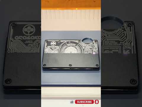 [Laser cut and engrave] Cyberpunk 2077 Arasaka metal wallet.