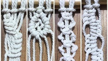 4 stunning Macramé Knots You NEED to Learn!Handmade Art Tutorial (part 3)