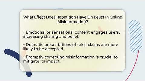 What Effect Does Repetition Have On Belief In Online Misinformation? - Everyday-Networking