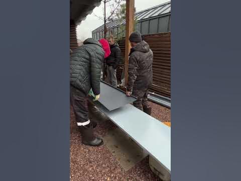 Фальцевая кровля. Двойной стоячий фальц - YouTube