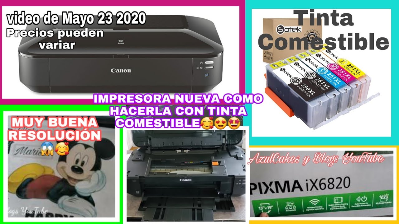 Impresora iX6820 Con Tinta comestible, instalación y configuración