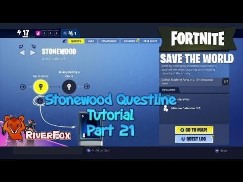Fortnite Save The World (STW) Stonewood Questline Tutorial part 21 - Up In Arms