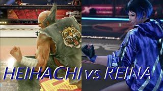 Tekken 8 Heihachi Mishima vs Reina skills comparison / 鉄拳8 三島平八と麗奈の三島流喧嘩空手 技モーション比較