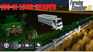 Testing 💯 meter long Header in New Map - Farming Simulator 20 | New map mod | #Farming view |