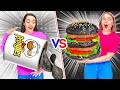 BLACK VS WHITE COLOR CHALLENGE! || One Color Food Challenge by 123 Go! LIVE