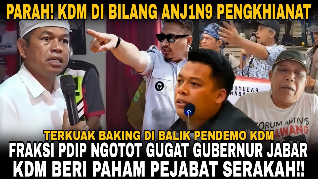 KDM DIBILANG ANJ1N9 PENGKHIANAT!! DPRD PDIP GUGAT GUBERNUR !! KANG DEDI MELAWAN