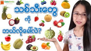 သစ်သီးတွေရဲ့အခေါ်အဝေါ် (၄၂)မျိုး Fruit Vocabulary | EDULISTIC