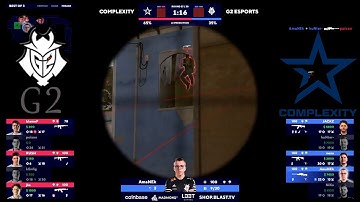 G2 vs COMPLEXITY | BLAST Premier | AmaNEk - 4 AWP kills on the bombsite B defense